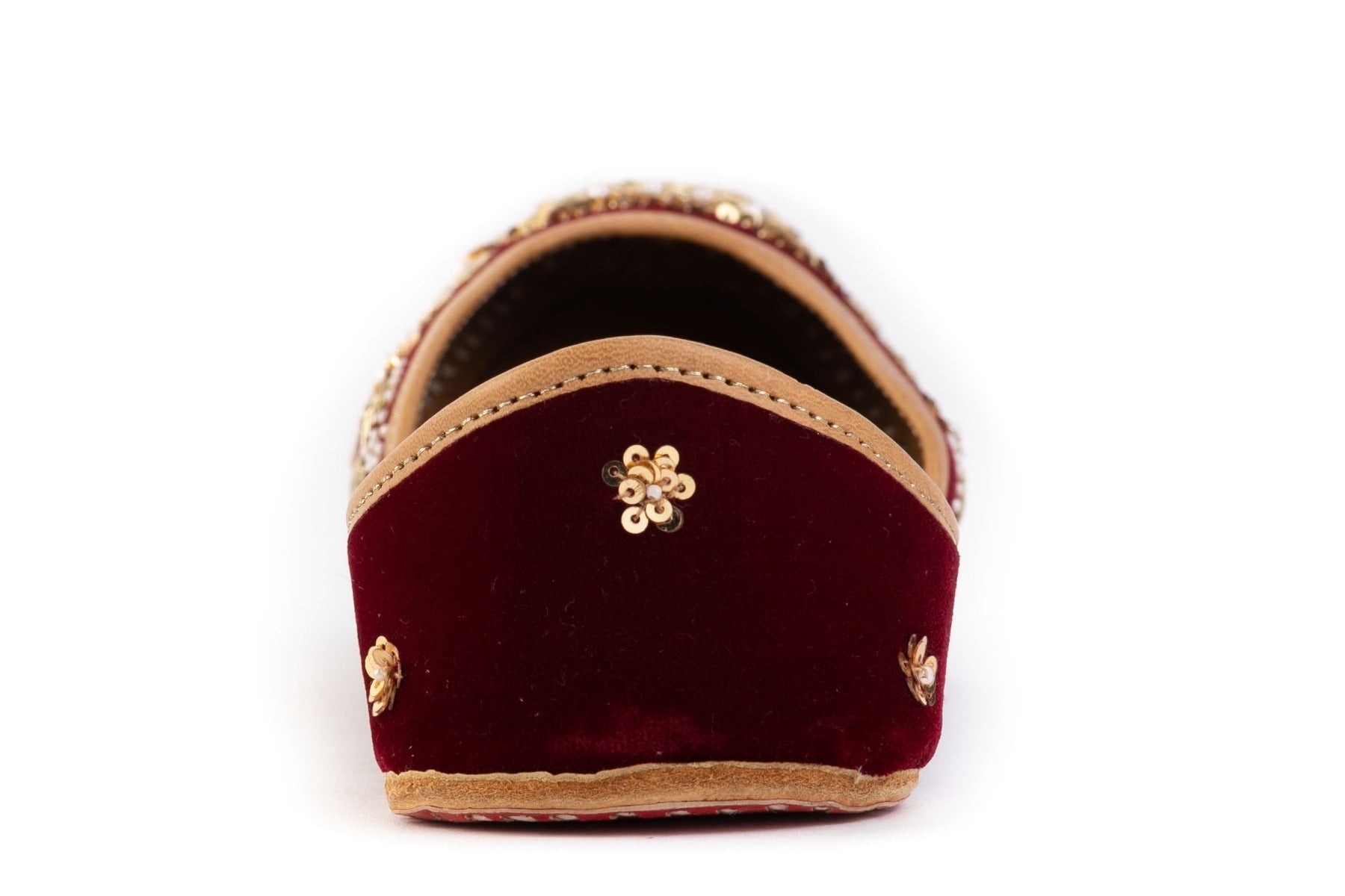 Maroon Color Designer Bridal Punjabi Jutti for Ladies
