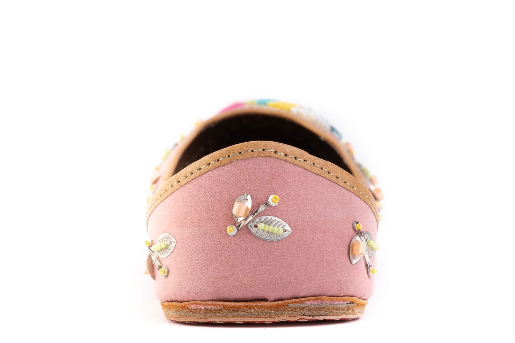 Multicolor Embroidered Pink Color Designer Jutti 