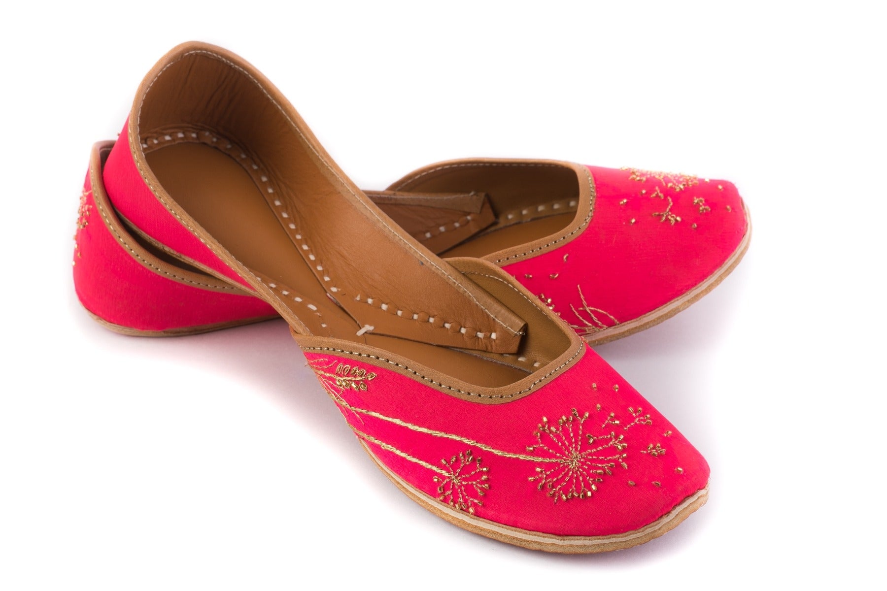 Pink Color Embroidered Designer Ladies Juti