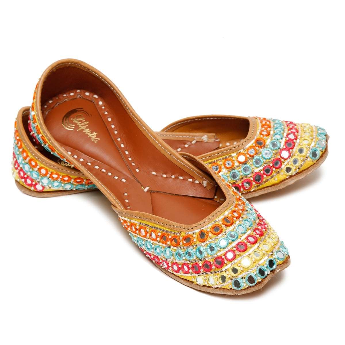 Multicolor Rajasthani Designer Embroidered Juti