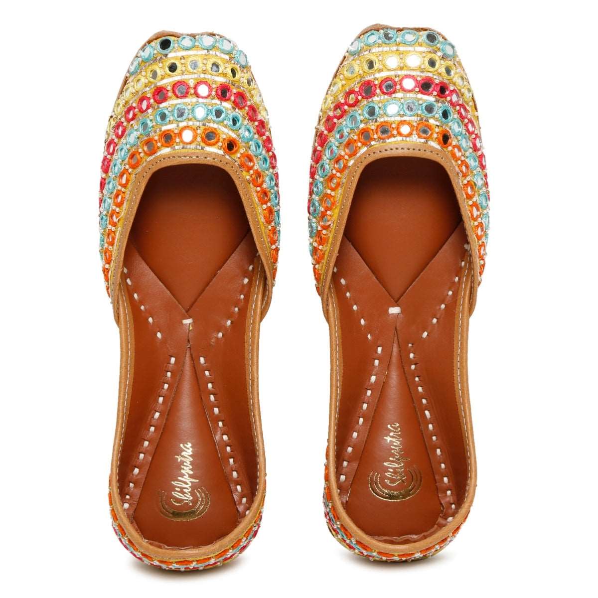 Multicolor Rajasthani Designer Embroidered Juti