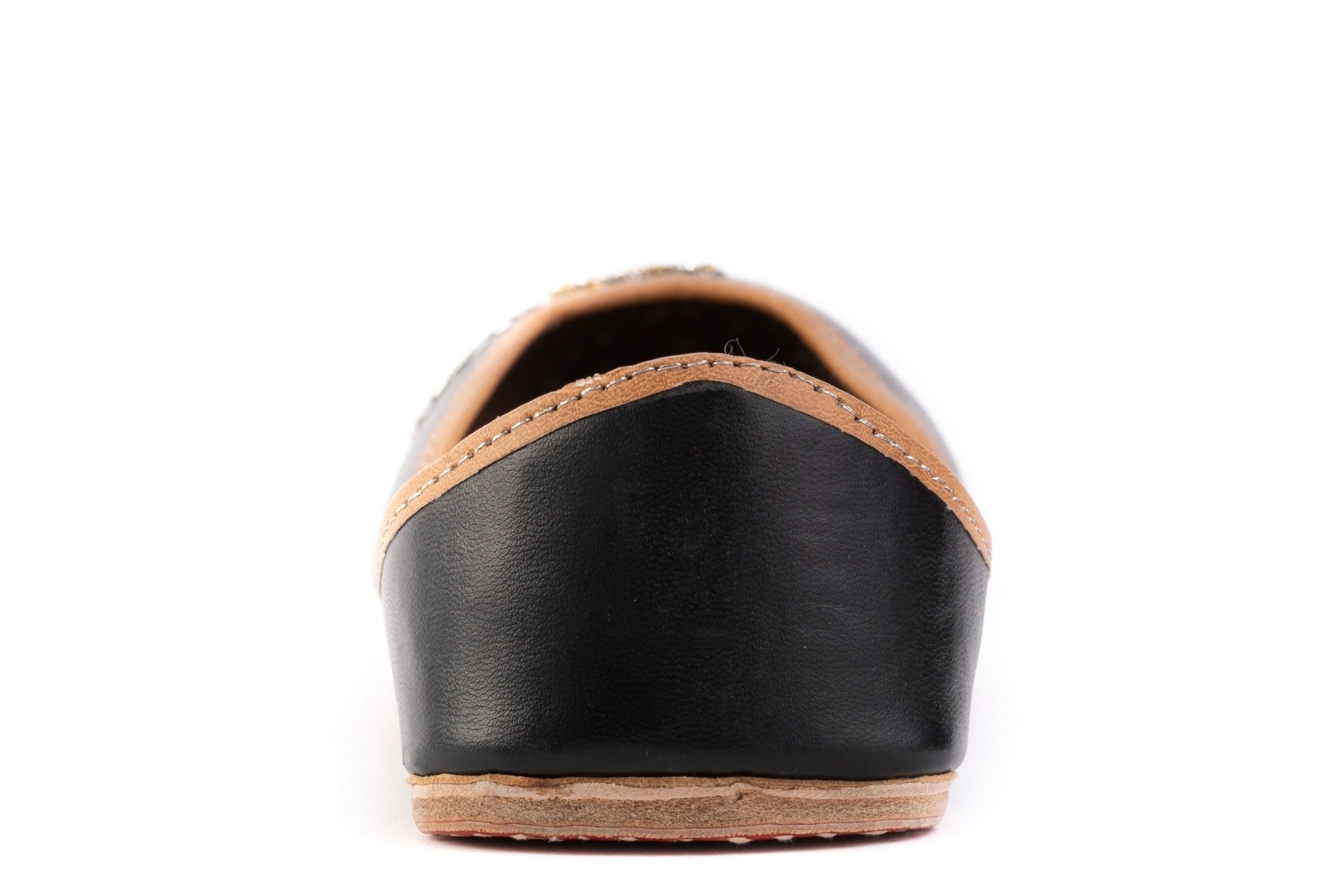 Embroidered Leather Black Color Designer Punjabi Jutti for Ladies