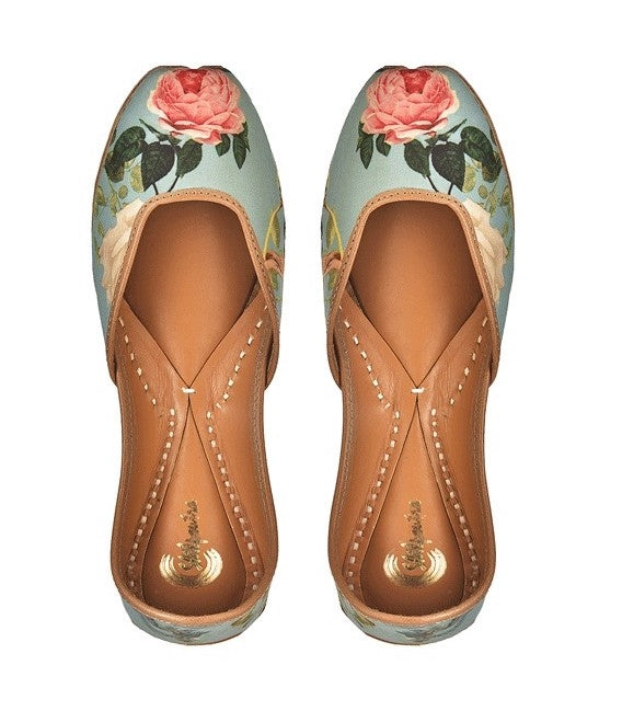 Floral Printed Designer Ladies fancy Punjabi Jutti