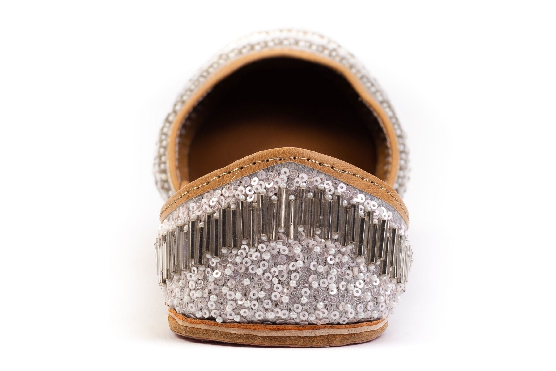 Silver Sparkled embroidered Designer Glory Jutti for Womens